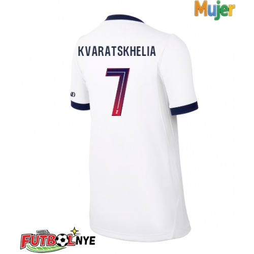 Camiseta Paris Saint-Germain Khvicha Kvaratskhelia #7 Visitante Equipación para mujer 2026-27 manga corta